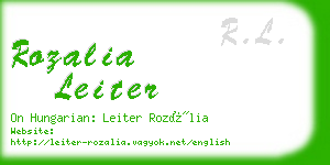 rozalia leiter business card